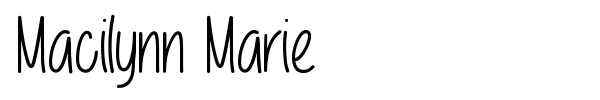 Macilynn Marie font preview
